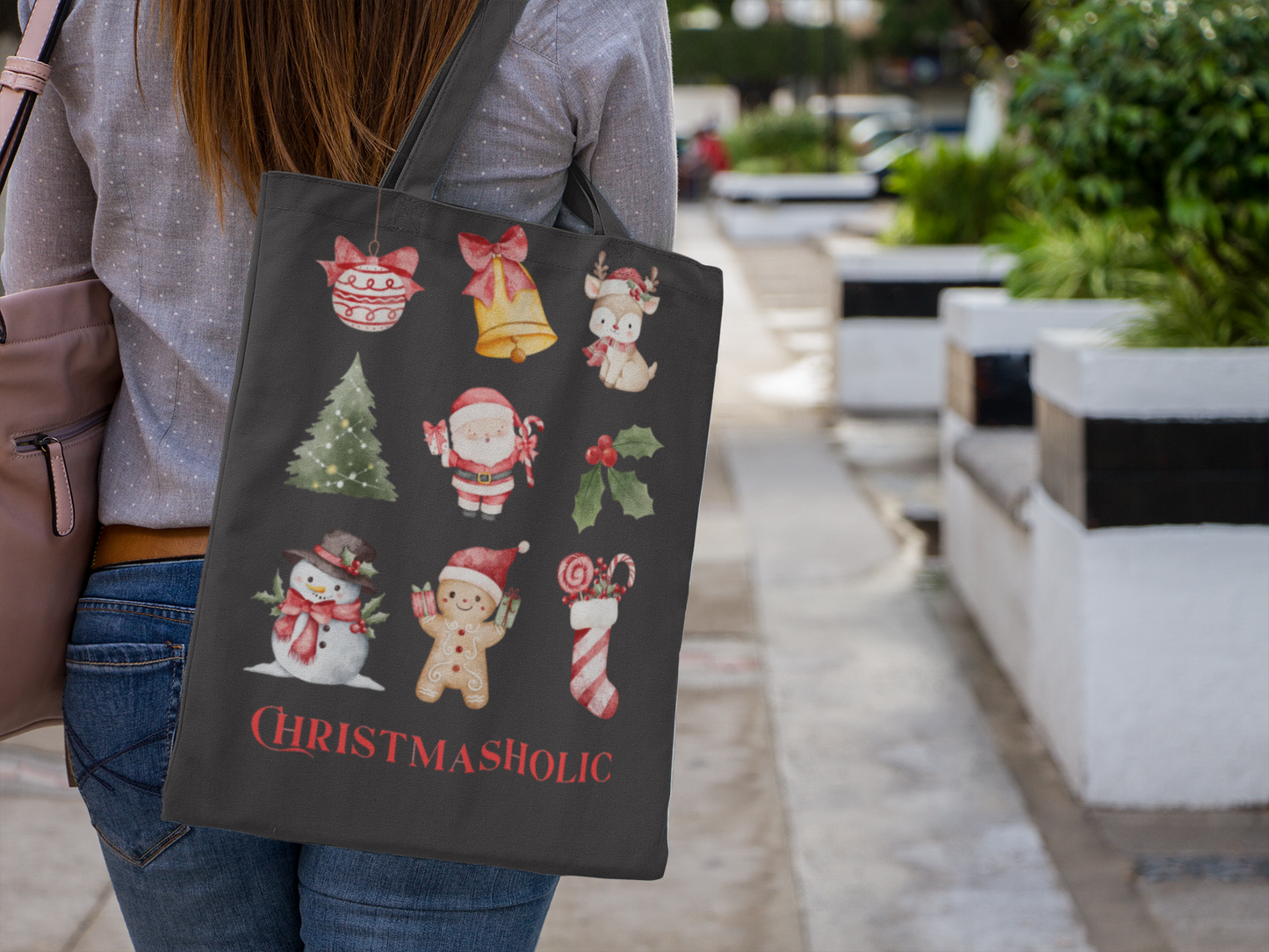 Vintage Christmas Tote Bag | Cozy Holiday Bag