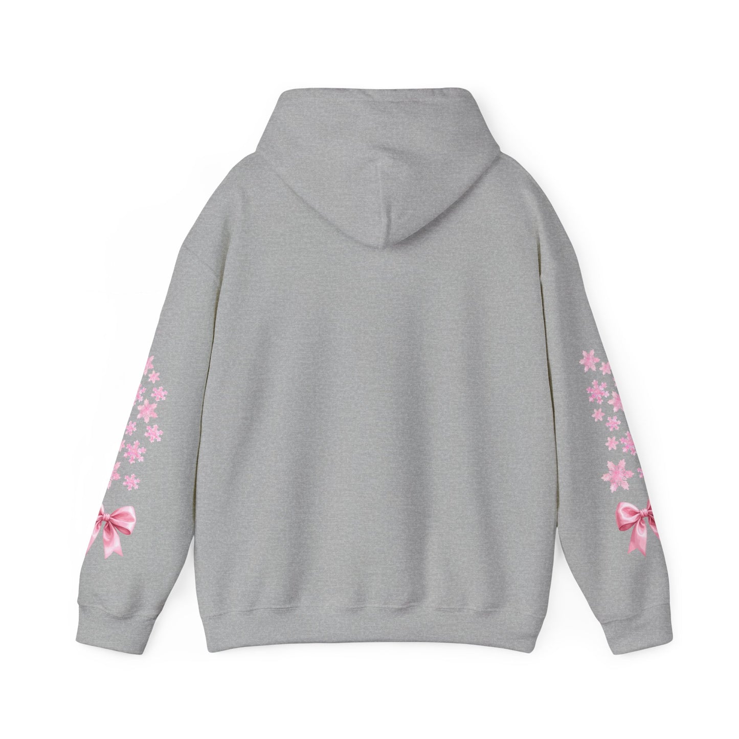Girly Snowflake Bow Hoodie – Holiday Soft Style