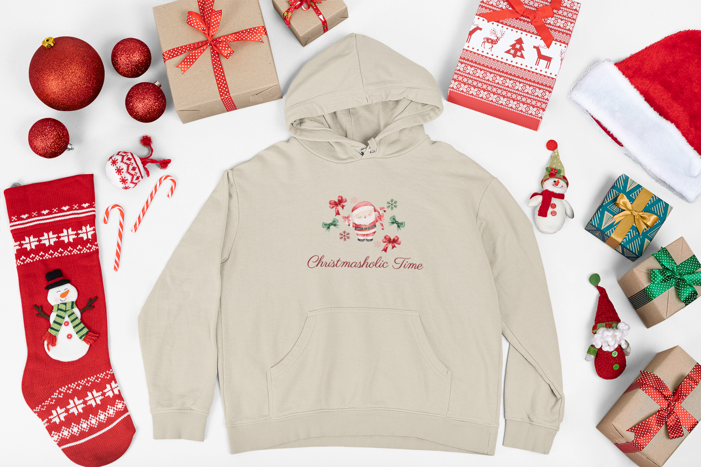 Cozy Christmas Watercolor Hoodie