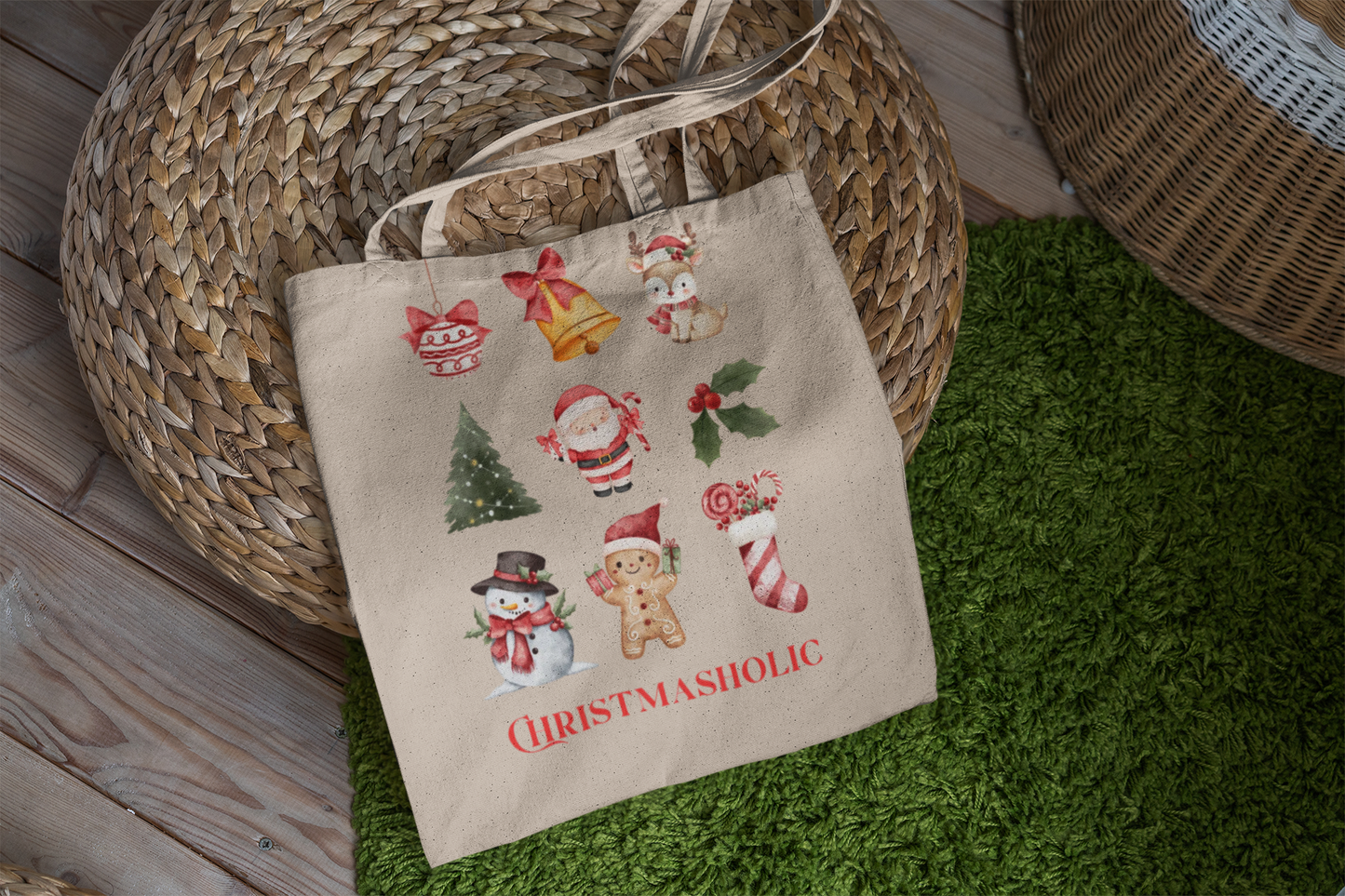 Vintage Christmas  Tote Bag | Cozy Holiday  Bag