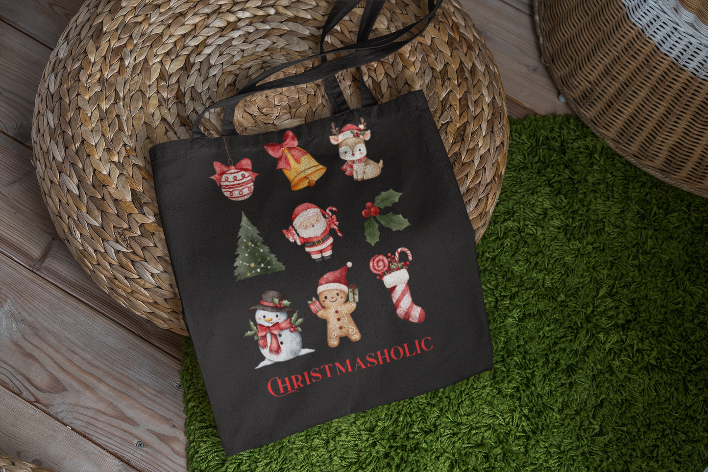 Vintage Christmas  Tote Bag | Cozy Holiday  Bag